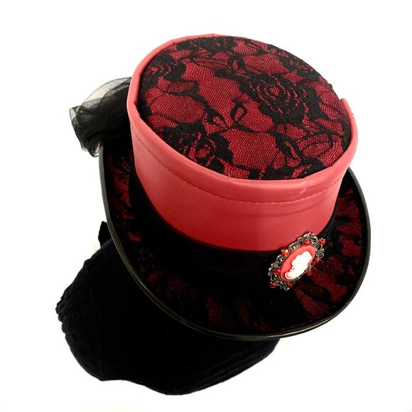 Steampunk Top Hat Metallic Scientist Time Traveler Halloween Costume Cosplay Hat - Picture 5 of 5